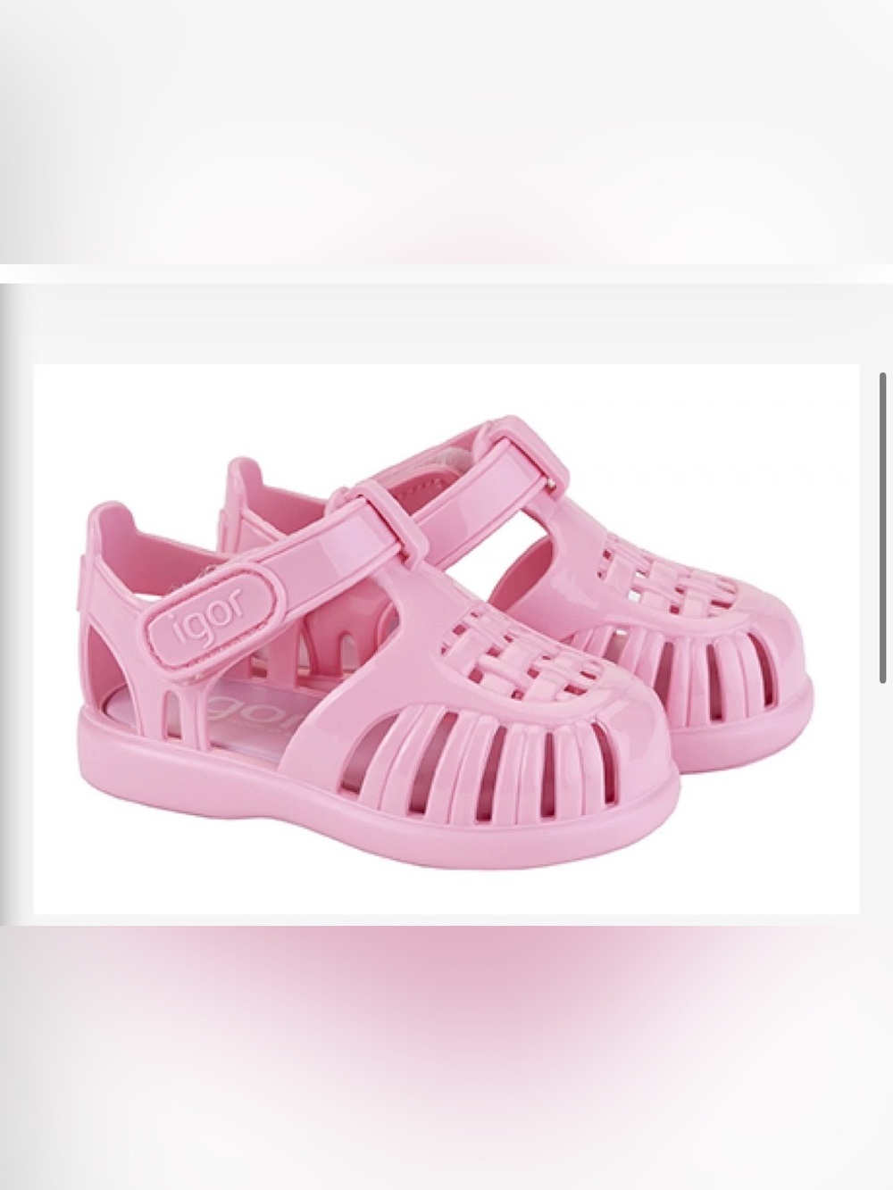 Igor Tobby Kids Jelly Sandals in Pink Rosa- 24
